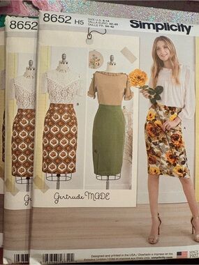 BN UNCUT SIMPLICITY 8652 H5 SEWING PATTERNS SKIRTS